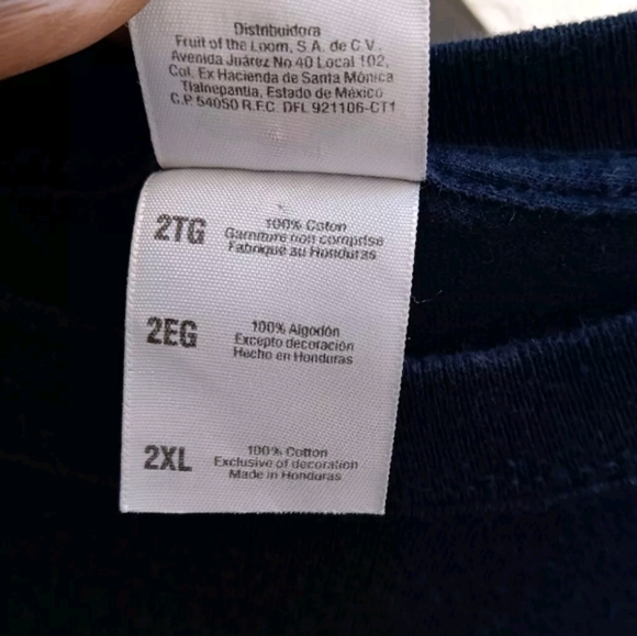 Fruit of the Loom Shirt Mens 2XL Blue Deep Sea Fishing Heavy Cotton  USA - Picture 5 of 5